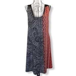 G.R Collection Paisley/Tie-Dye Effect Tank Dress Size Medium
